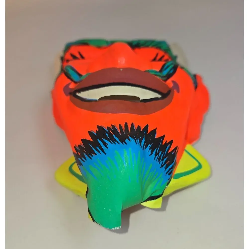 Devil Halloween Mask Black Light Reactive Zest Bar Giveaway 1960s Vacuform